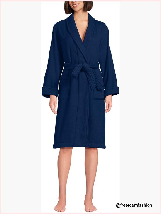 Other - Women's Cotton Terry Knee Length Spa Bath Robe Shawl Collar